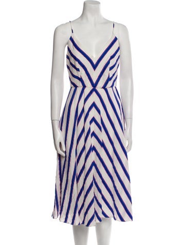 Milly Dresses Striped Midi Length Dress XS