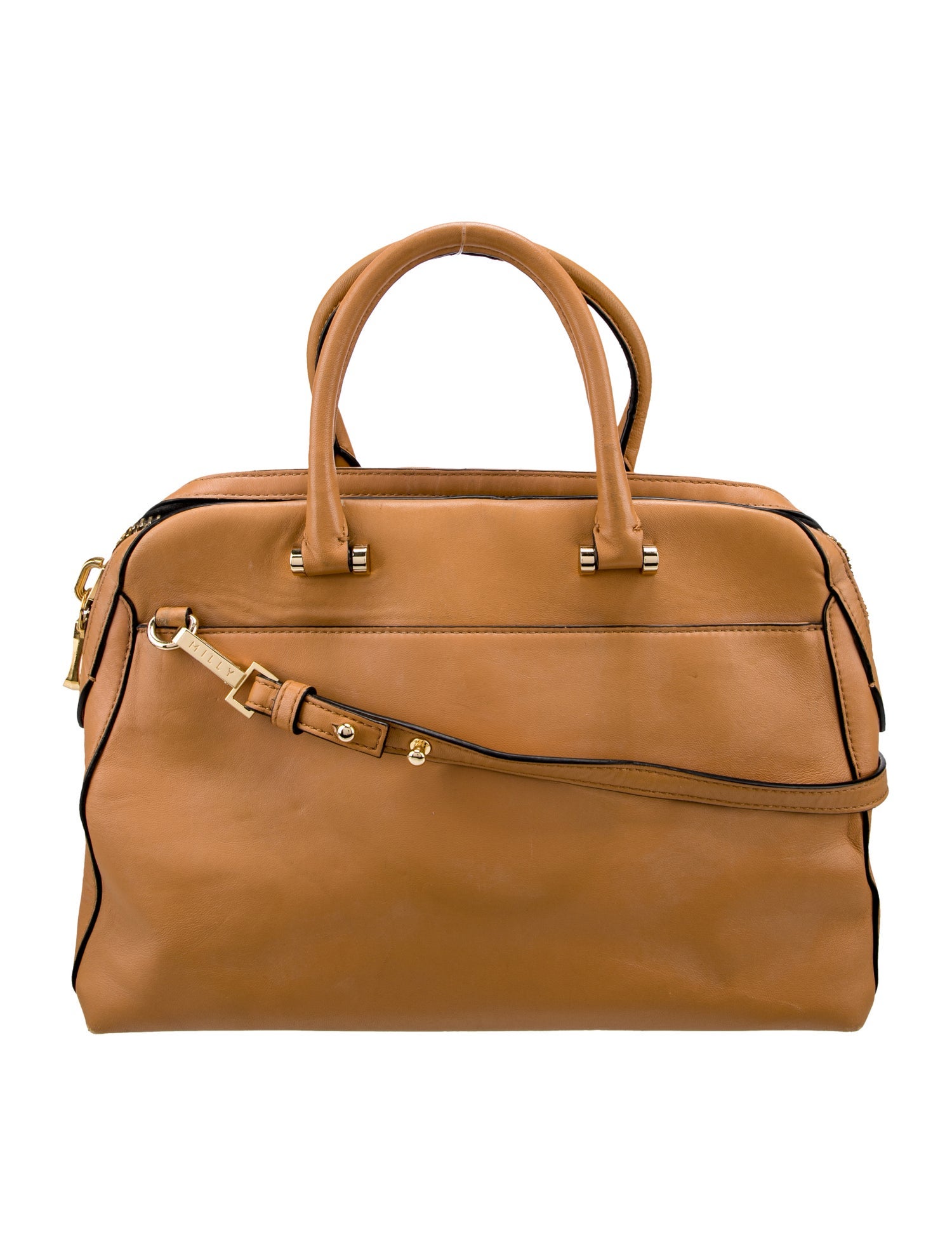 Milly Leather Top Handle Bag