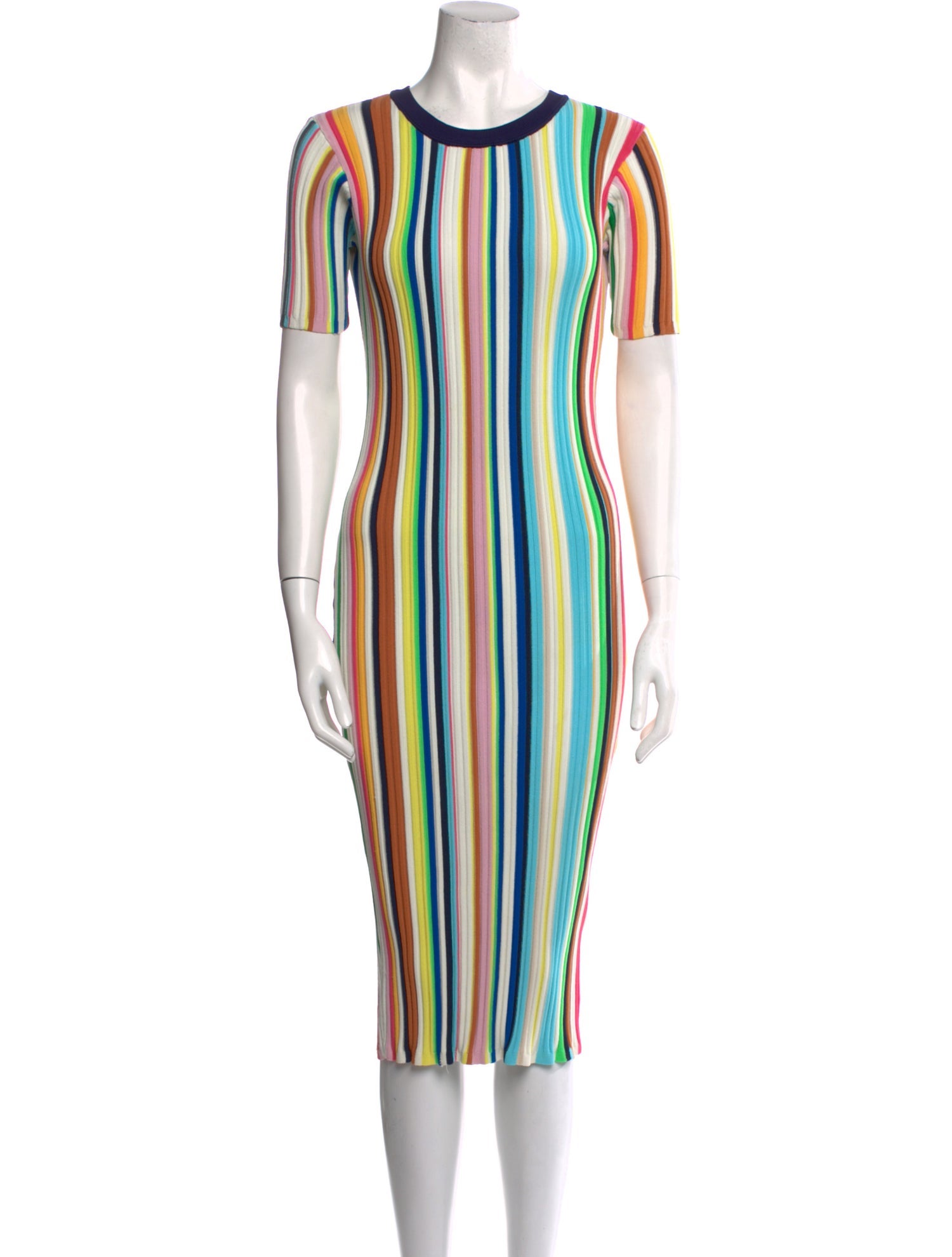 Milly Striped Midi Length Dress