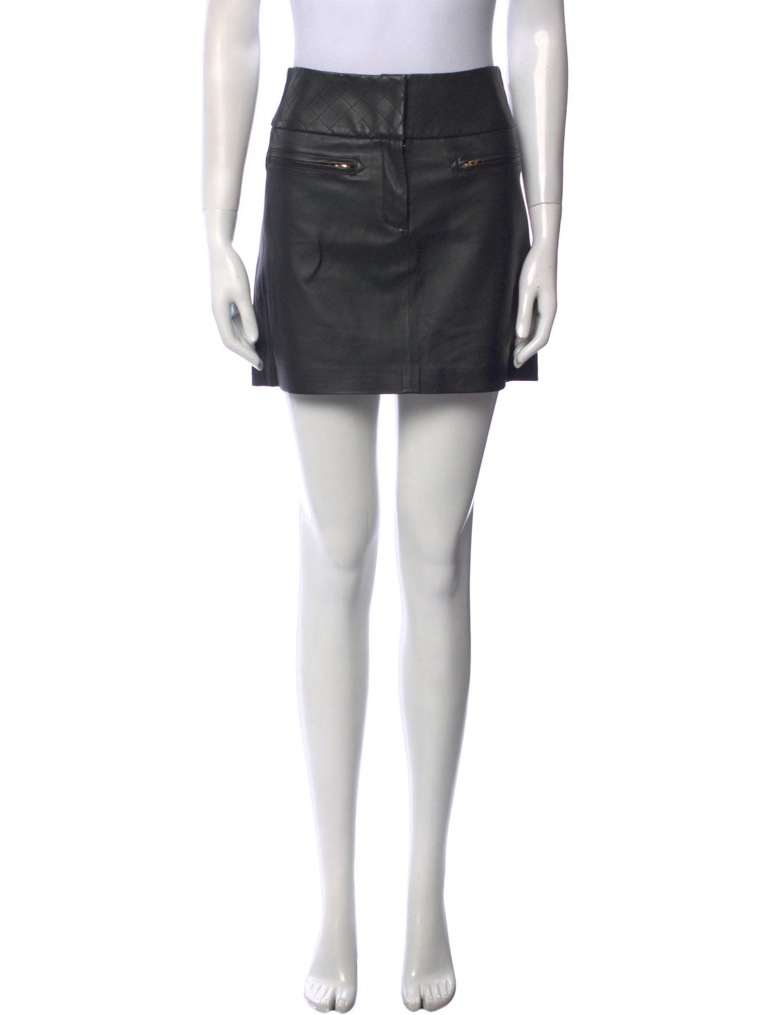 Milly Leather Mini Skirt