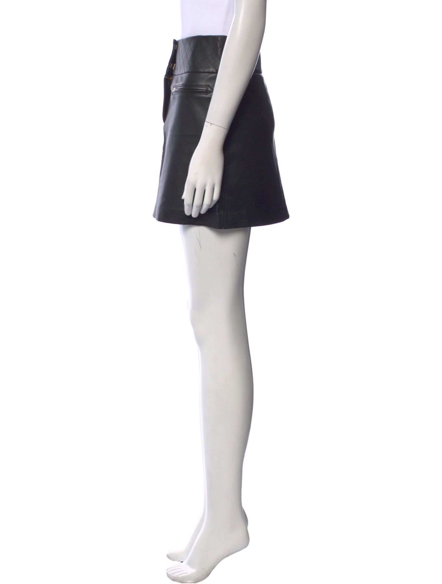 Milly Leather Mini Skirt