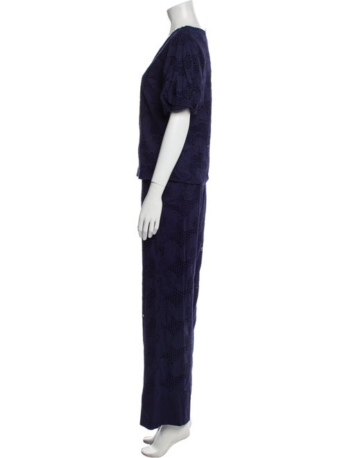 Milly Eyelet Trim Pant Set