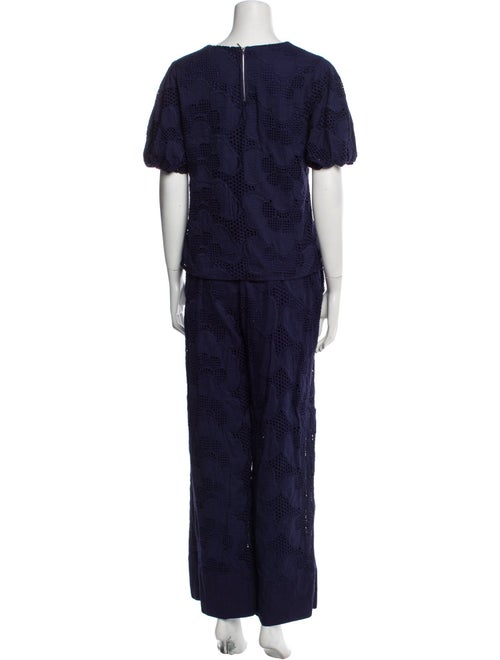 Milly Eyelet Trim Pant Set