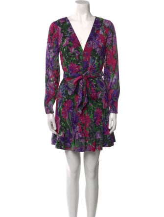 Milly Floral Print Mini Dress