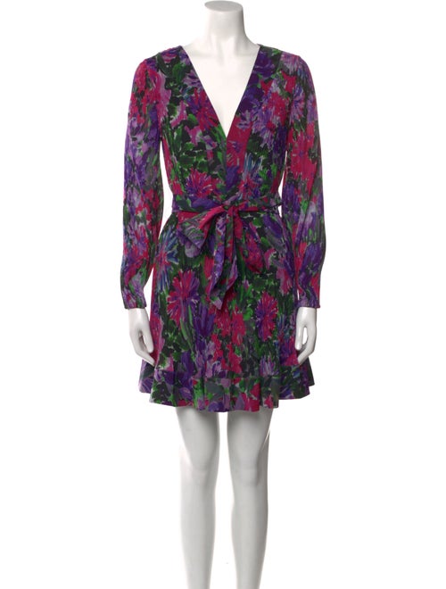 Milly Floral Print Mini Dress