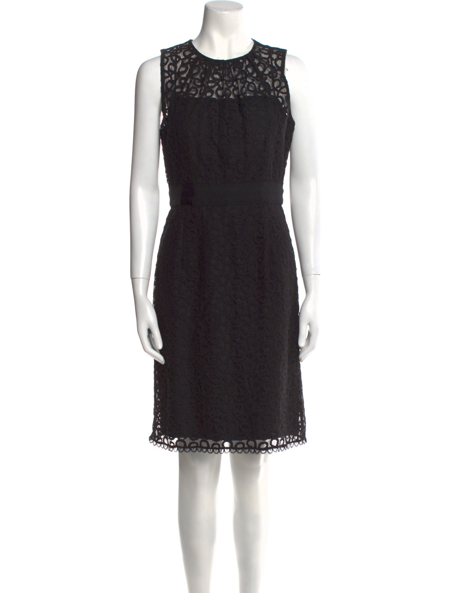 Milly Lace Pattern Knee-Length Dress - Black Dresses, Clothing - WM693552 |  The RealReal