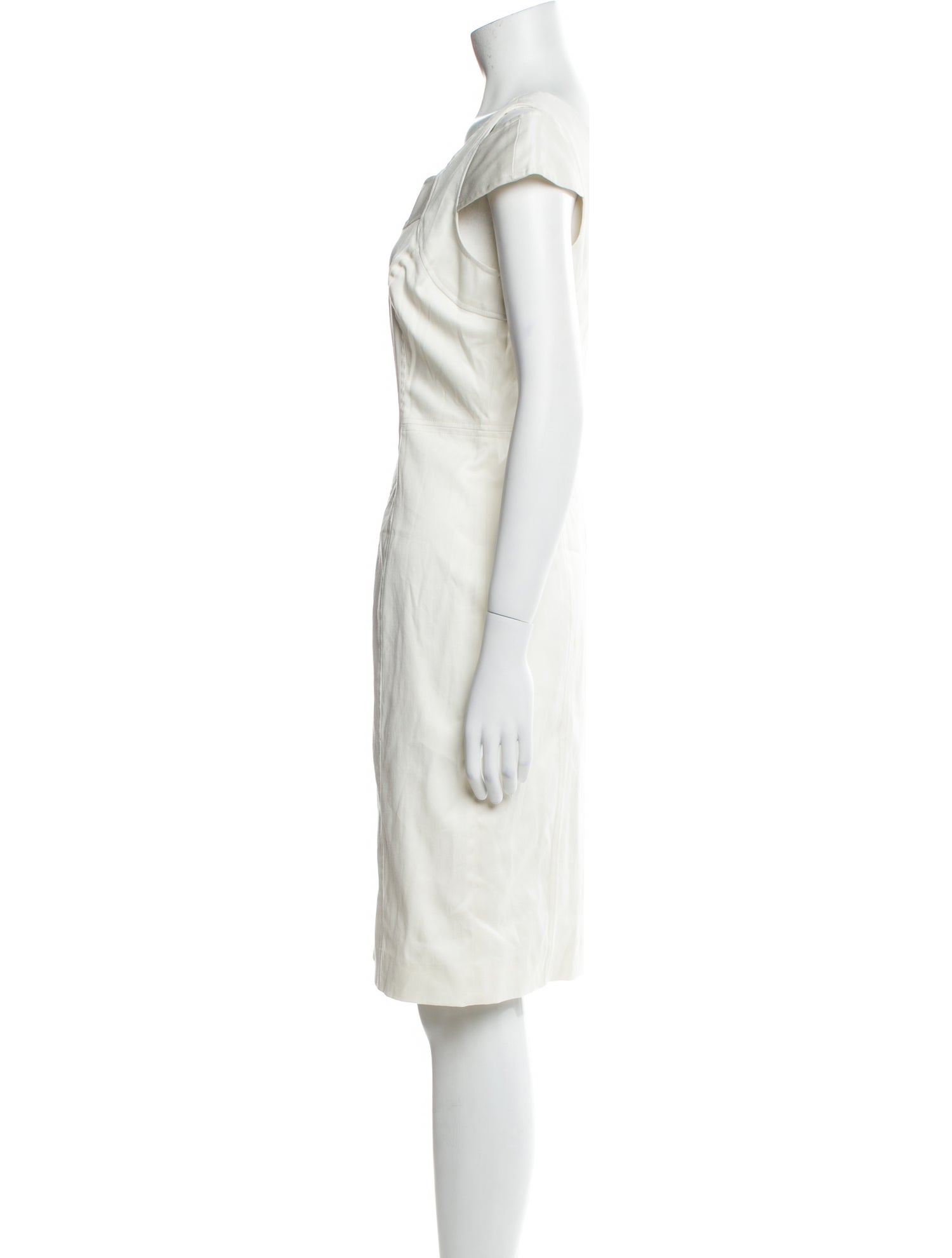 Milly Square Neckline Knee-Length Dress