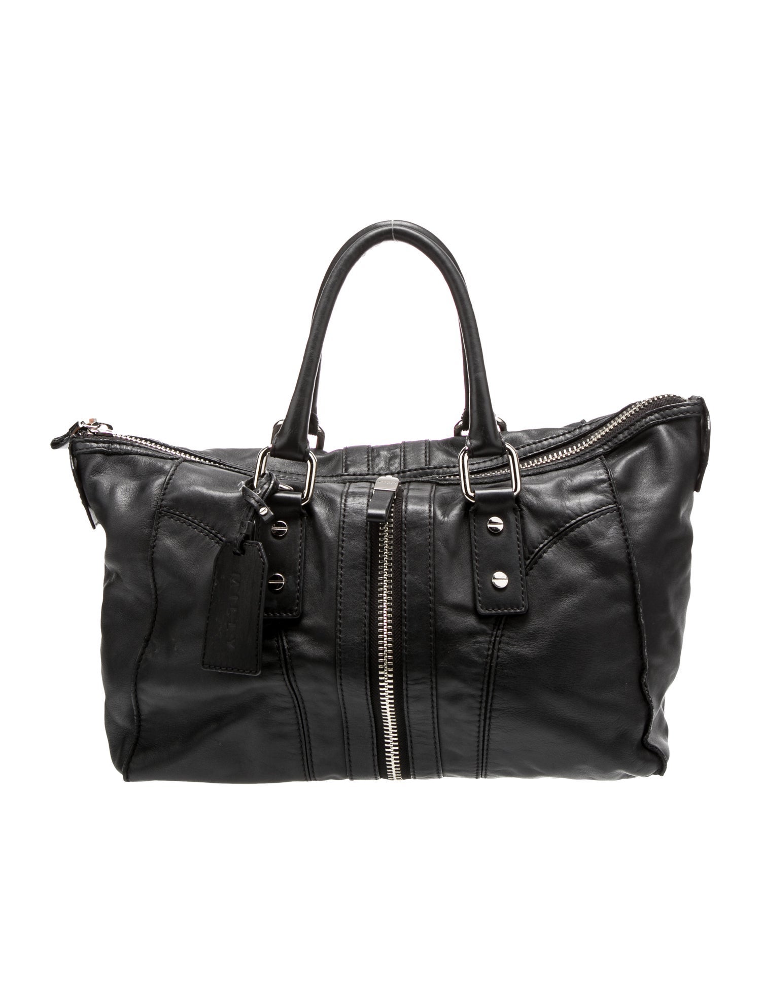 Milly Leather Top Handle Bag
