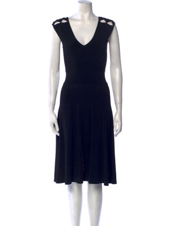 Milly V-Neck Midi Length Dress