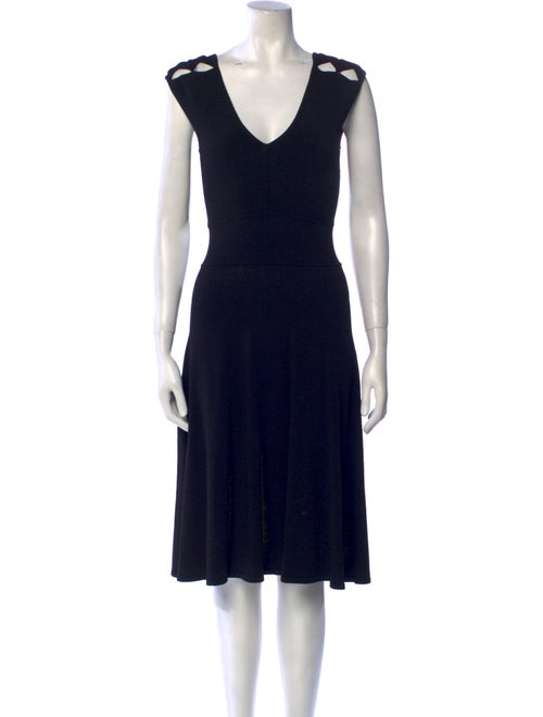 Milly V-Neck Midi Length Dress