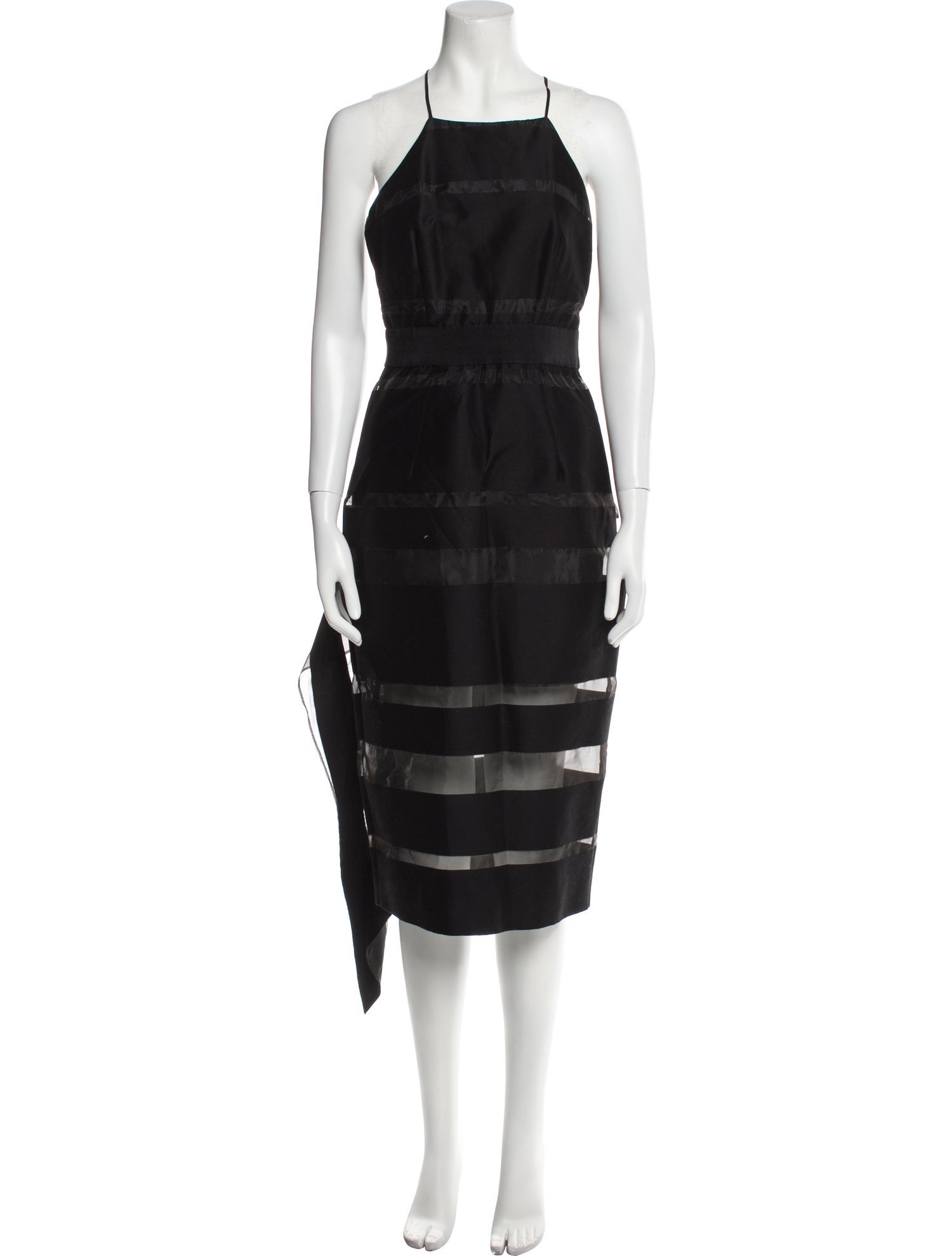 Milly Square Neckline Midi Length Dress