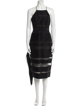 Milly Square Neckline Midi Length Dress