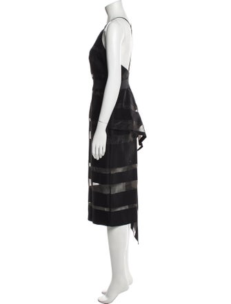 Milly Square Neckline Midi Length Dress