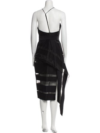 Milly Square Neckline Midi Length Dress