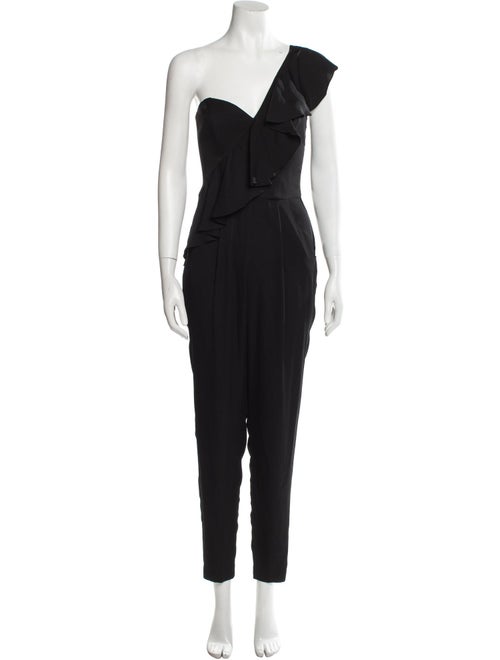 Milly Silk One-Shoulder Jumpsuit