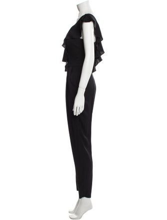 Milly Silk One-Shoulder Jumpsuit