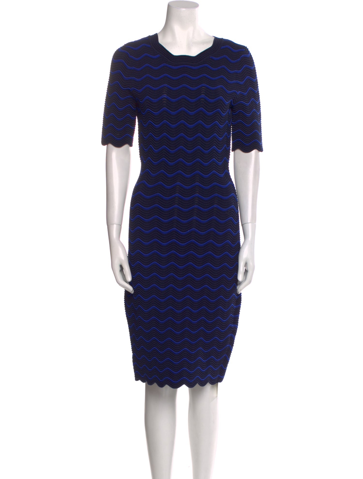 Milly Striped Knee-Length Dress