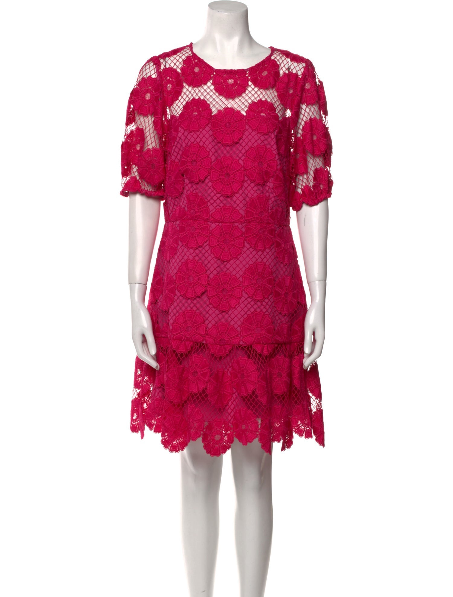 Milly Lace Pattern Mini Dress