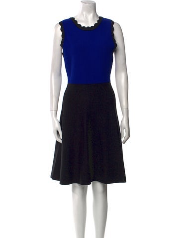 Milly Dresses Colorblock Pattern Knee-Length Dress S