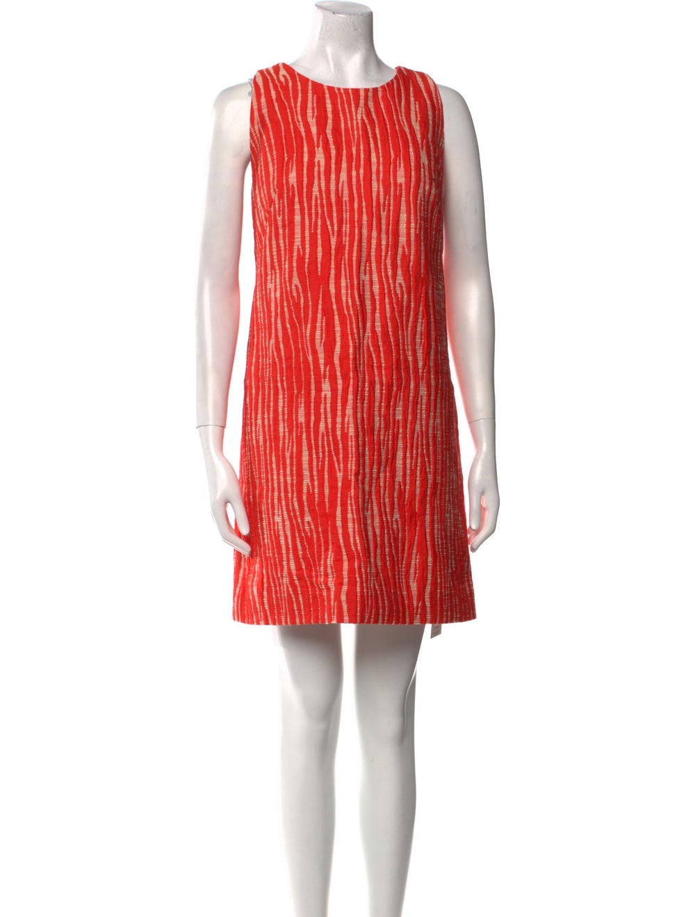 Milly Shift Dress Orange Animal Print Sleeveless