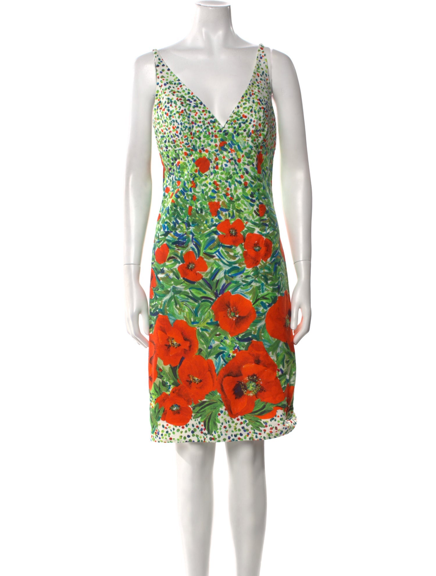 Milly Floral Print Knee-Length Dress