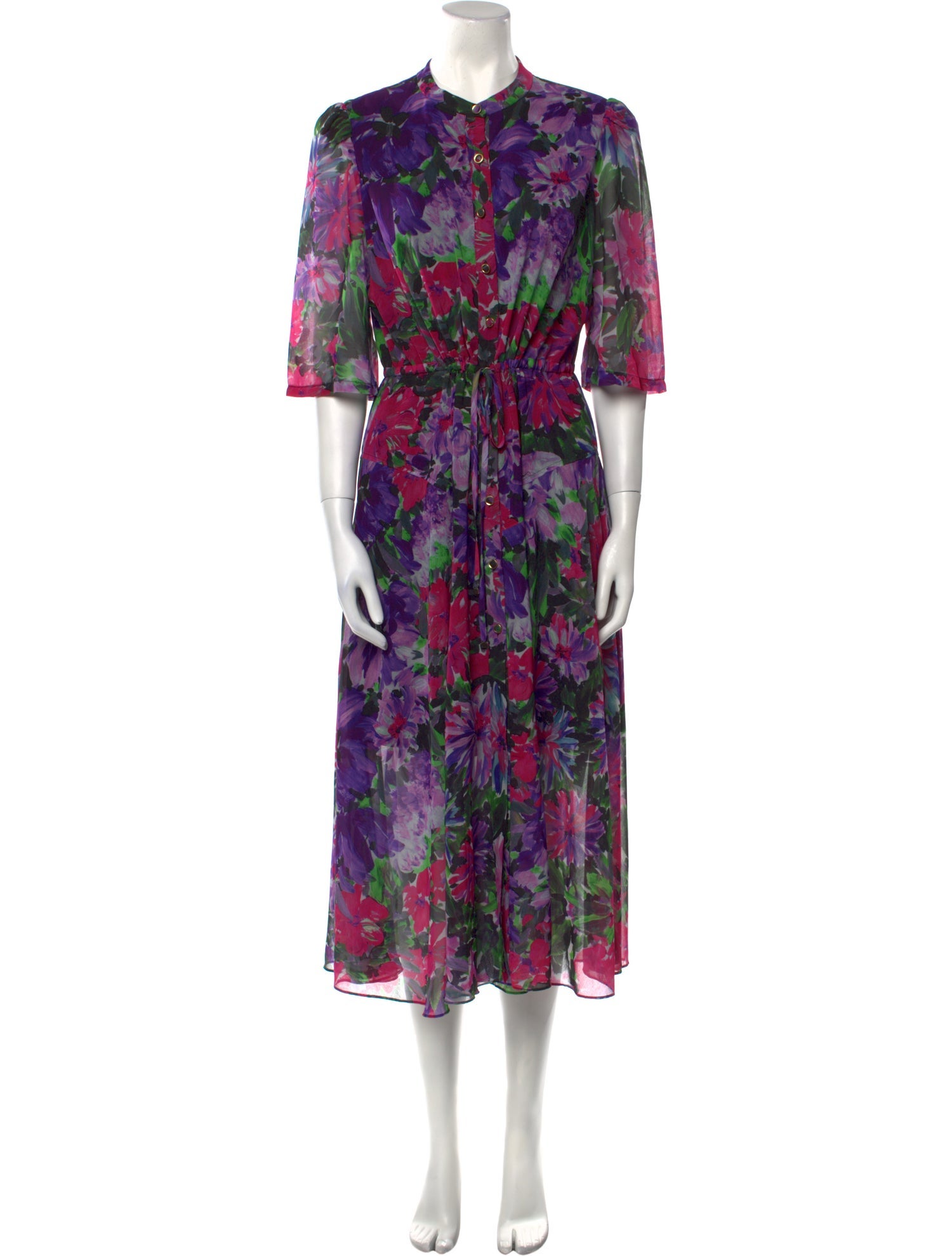 Milly Floral Print Long Dress