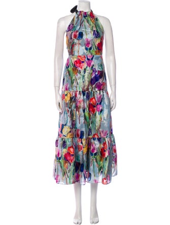 Milly Floral Print Long Dress