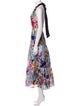 Milly Floral Print Long Dress