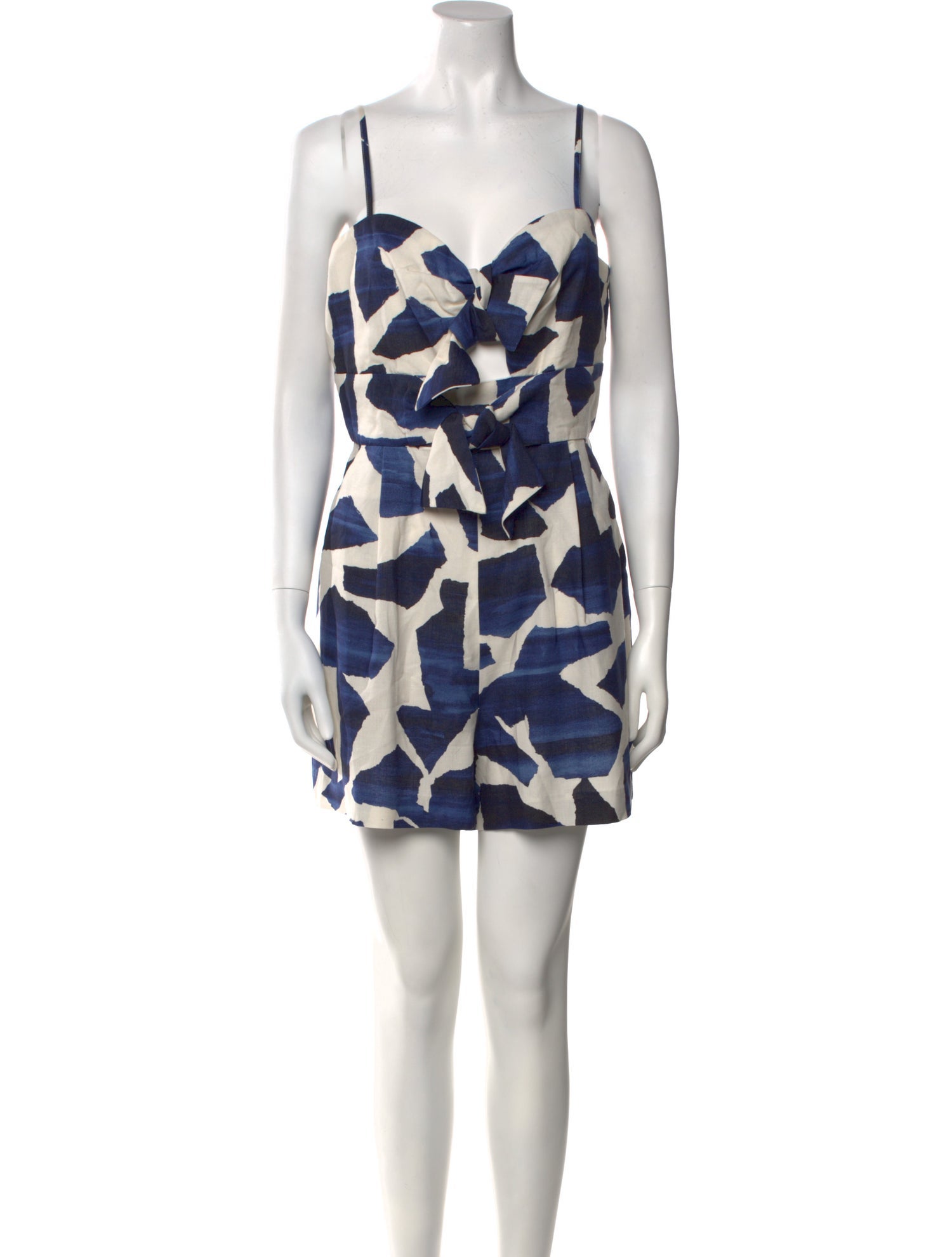 Milly Printed V-Neck Romper w/ Tags