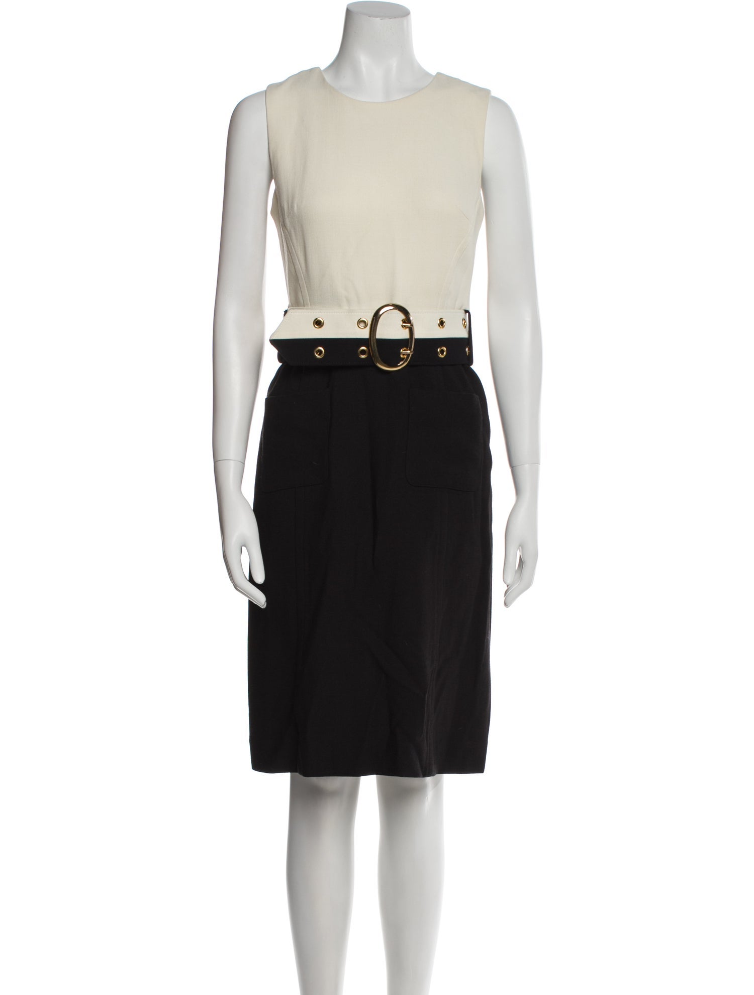 Milly Crew Neck Knee-Length Dress