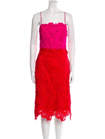 Milly Lace Pattern Midi Length Dress