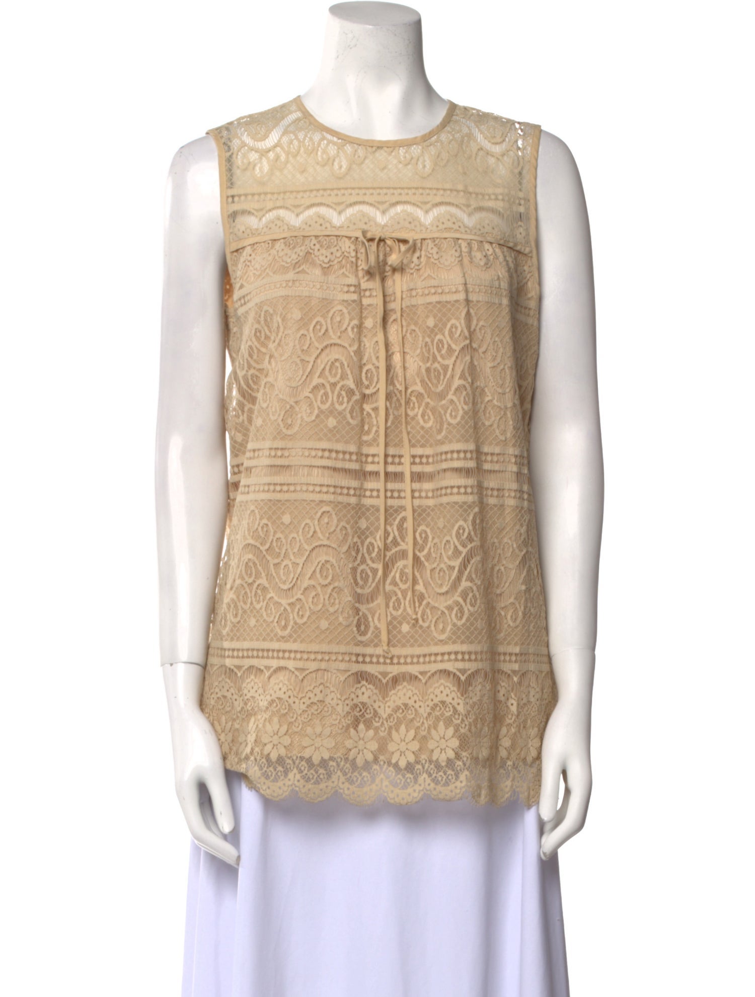Milly Silk Lace Pattern Top