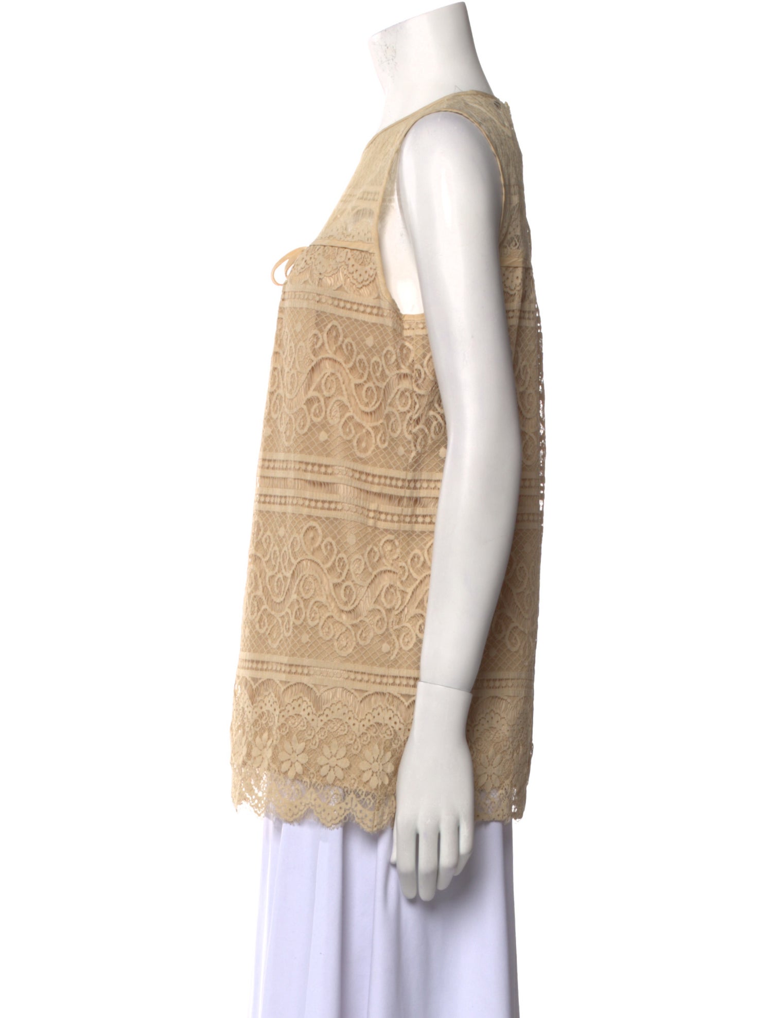 Milly Silk Lace Pattern Top