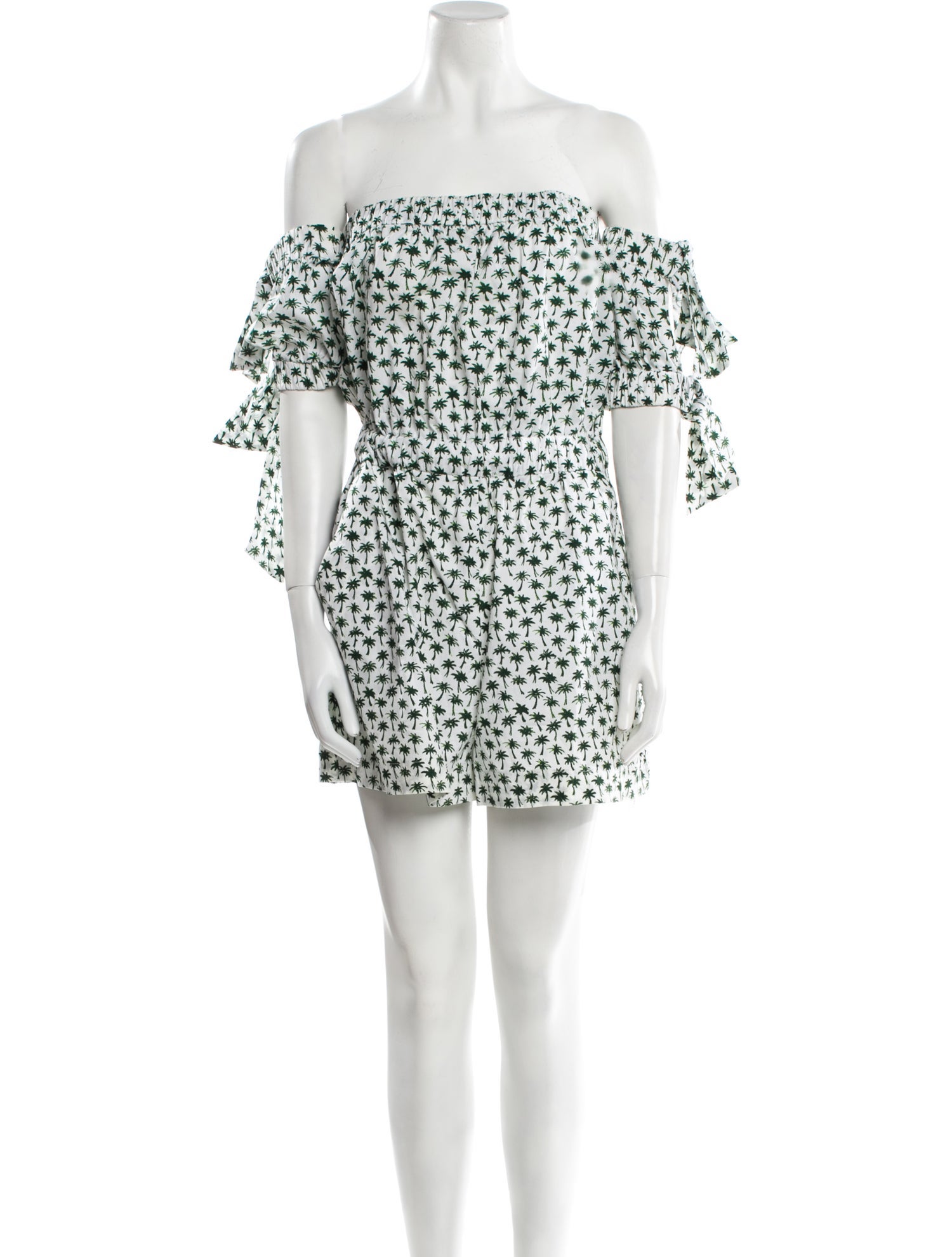 Milly Printed Off-The-Shoulder Romper