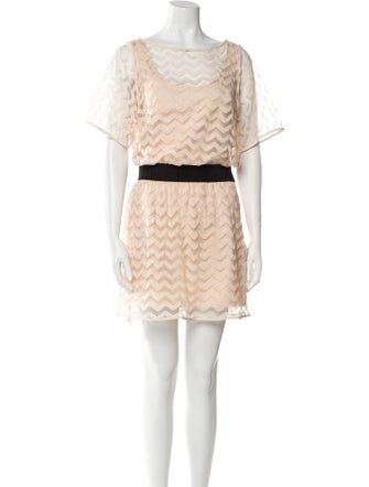 Milly Colorblock Pattern Mini Dress