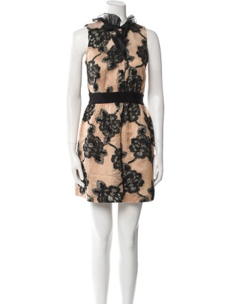 Milly Floral Print Mini Dress