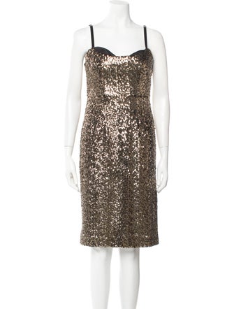 Milly Square Neckline Knee-Length Dress