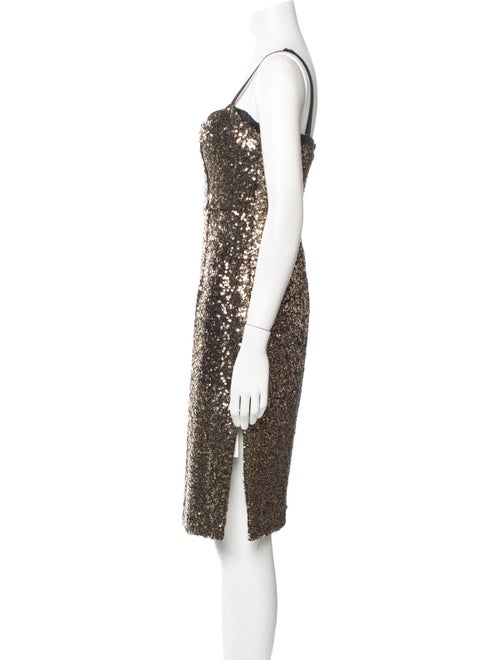 Milly Square Neckline Knee-Length Dress