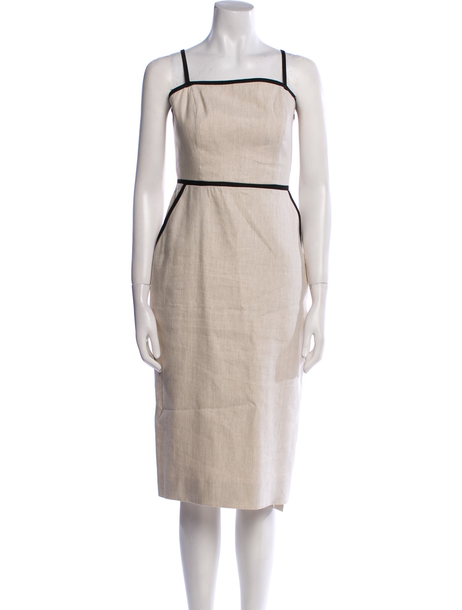 Milly Square Neckline Knee-Length Dress