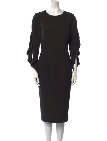 Milly Dresses Crew Neck Midi Length Dress M