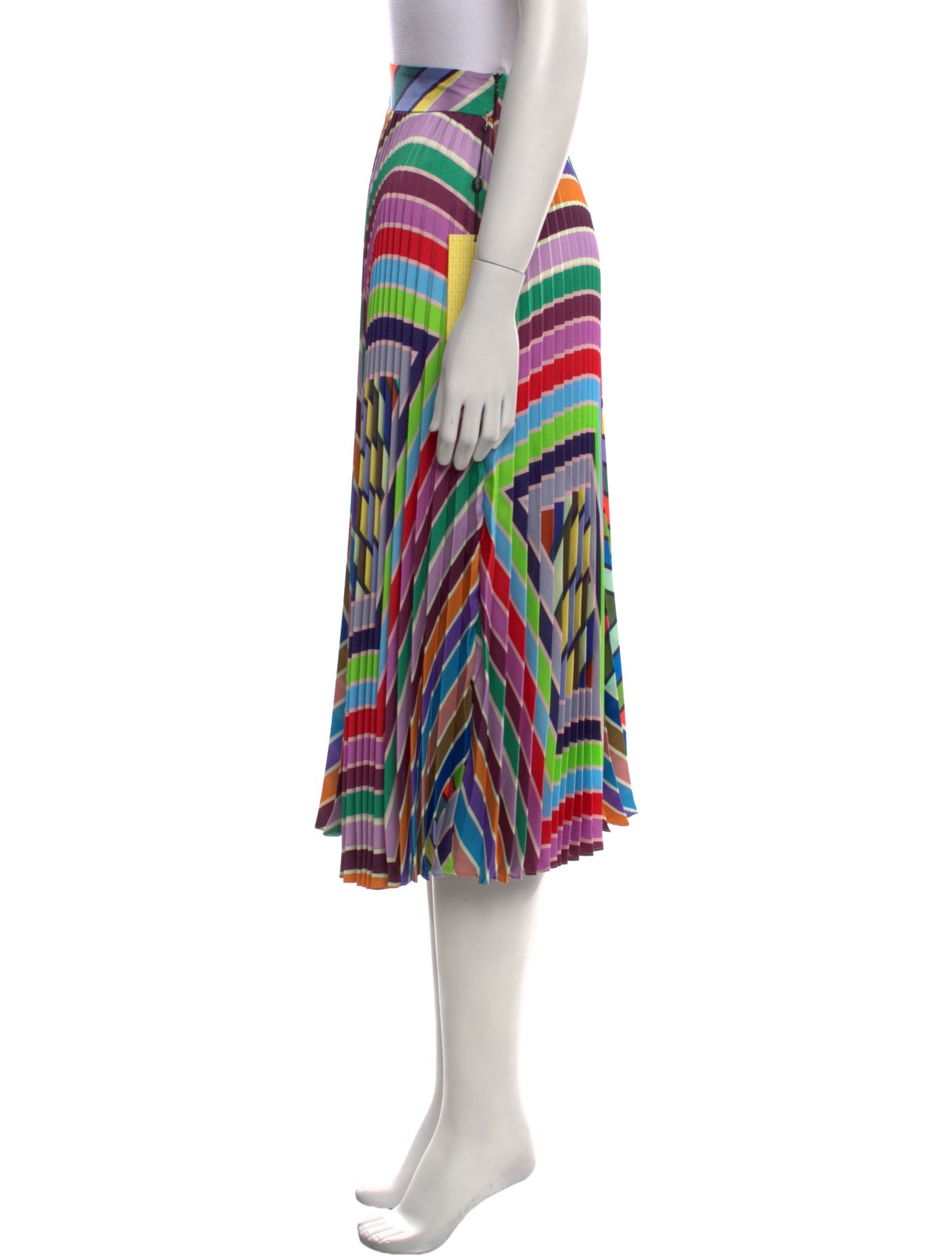 Milly Striped Midi Length Skirt