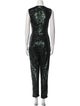 Milly Sequin Plunge Neckline Jumpsuit