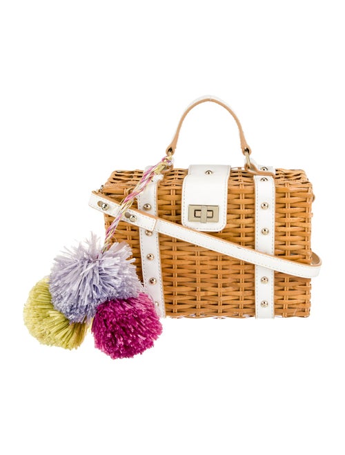 Milly Wicker Top Handle Bag