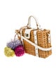 Milly Wicker Top Handle Bag