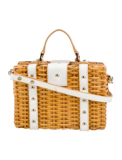 Milly Wicker Top Handle Bag