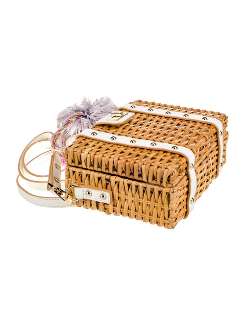 Milly Wicker Top Handle Bag