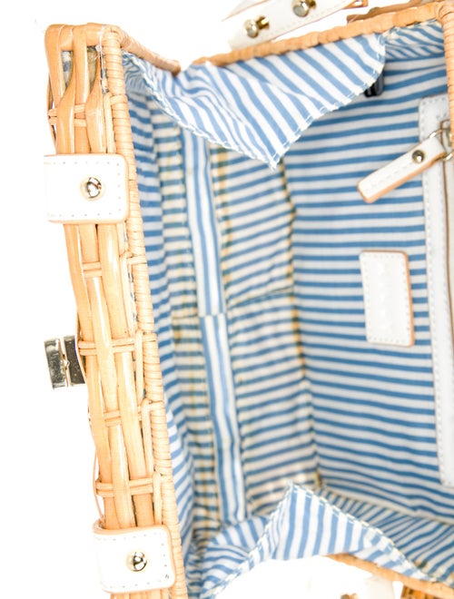 Milly Wicker Top Handle Bag