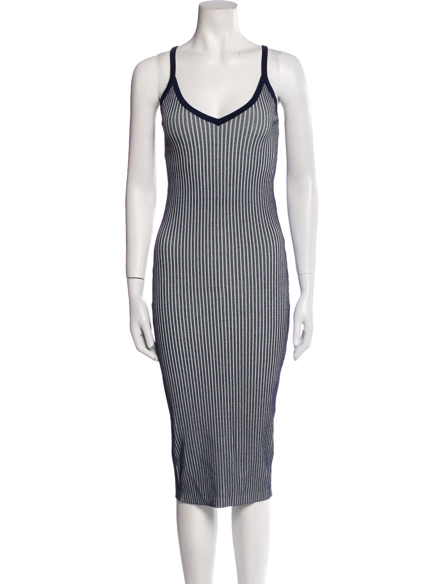 Milly Striped Midi Length Dress