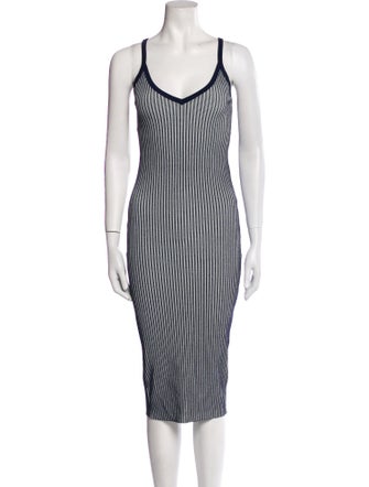 Milly Striped Midi Length Dress