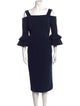 Milly Square Neckline Midi Length Dress